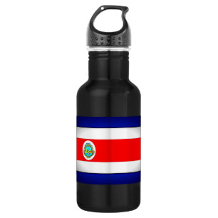 Bouteille D'eau Drapeau stylisé du Costa Rica