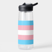 Bouteille D'eau Drapeau transgenre et communauté de fierté / drape (Gauche)