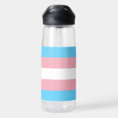 Bouteille D'eau Drapeau transgenre et communauté de fierté / drape (Arrière)