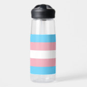 Bouteille D'eau Drapeau transgenre et communauté de fierté / drape (Avant)