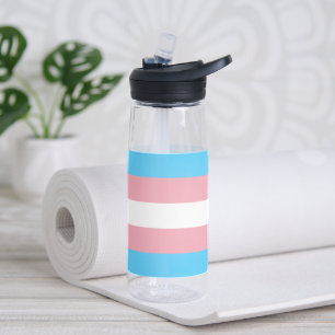 Bouteille D'eau Drapeau transgenre et communauté de fierté / drape