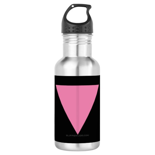 Bouteille D'eau Drapeau triangle rose de SlipperyJoe drapeau rose (Devant)