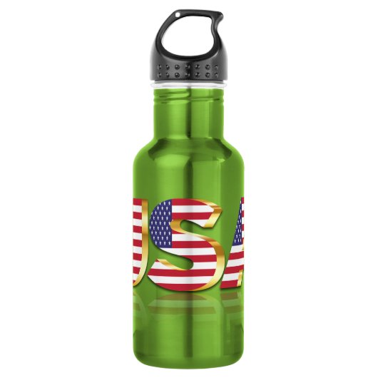 Bouteille d'eau Drapeau USA (Devant)