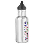 Bouteille D'eau Drapeaux de la forme cardiaque des pays (Gauche)