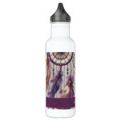 Bouteille D'eau Dreamcatchers Personnalisés Boho & Purple & Or (Gauche)