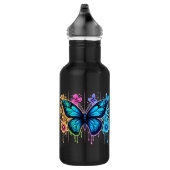 Bouteille D'eau Dreamy Gradient Wings : Un papillon en Pastel (Droite)