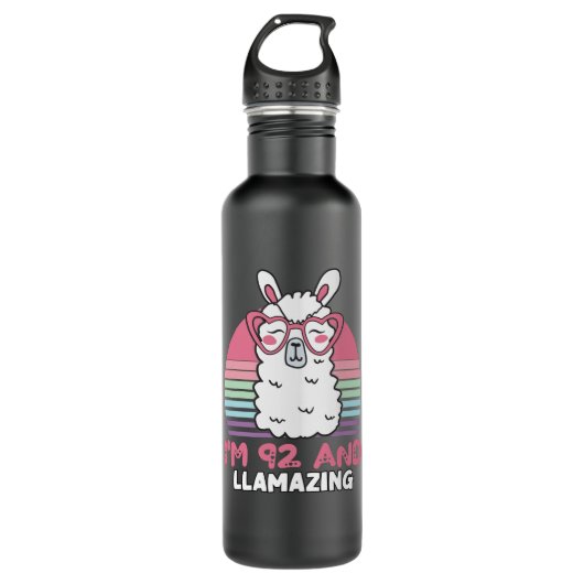 Bouteille D'eau Drôle Adorable Llama 92e Cadeau Anniversaire Pour (Devant)