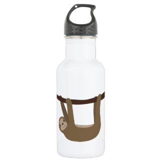 Bouteille d'eau drôle avec paresseux de dessin ani