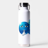 Bouteille d'eau drôle bleu triste Emoji - Dri expr (Avant)