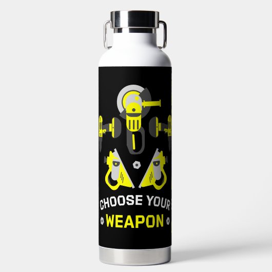 Bouteille D'eau Drôle cadeau de constructeur professionnel (Avant)
