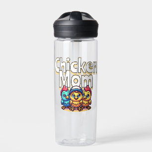 Bouteille D'eau Drôle Cartoon Chicks Chicken Mom Personnalisé