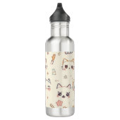Bouteille D'eau Drôle Cat Meow Motif de dessin (Droite)