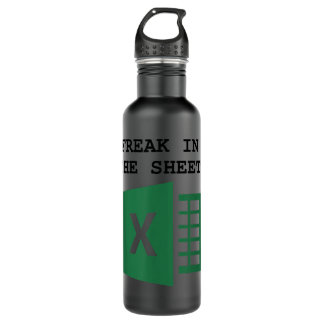 Bouteille D'eau Drôle Comptable Spreadsheet Freak Dans Les Feuille