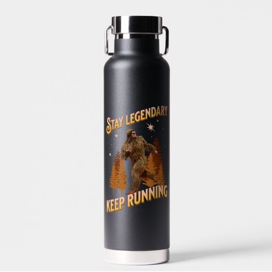 Bouteille D'eau Drôle de motivation de course de Bigfoot (Avant)