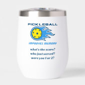 Bouteille d'eau drôle de Pickleball améliore la mé (Avant)