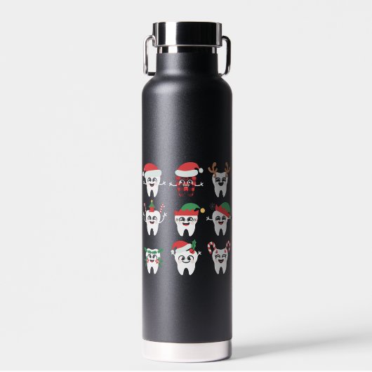 Bouteille D'eau Drôle Dental Noël Dents mignon Noël Dentiste (Avant)