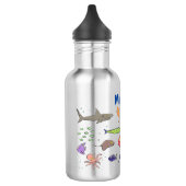 Bouteille D'eau Drôle des créatures marines dessin motif (Gauche)