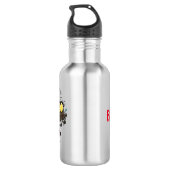 Bouteille D'eau Drôle dessin animé d'insecte de la mouche à cheval (Dos)