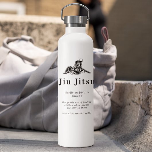 Bouteille D'eau Drôle Jiu Jitsu Définition | Monogramme personnali