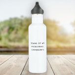 Bouteille D'eau Drôle larmes de mes adversaires de la typographie<br><div class="desc">Amusante bouteille d'eau en acier inoxydable moderne lecture LARMES DE MES OPPOSANTS PICKLEBALL dans un design de typographie minimaliste tendance,  parfait pour mettre la peur dans le coeur de vos partenaires de jeu pratique! ;)</div>