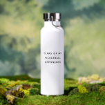 Bouteille D'eau Drôle larmes de mes adversaires de la typographie<br><div class="desc">Amusante tasse à café moderne lisant LARMES DE MES OPPOSANTS PICKLEBALL dans un design de typographie minimaliste tendance.</div>