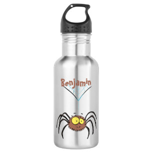 Bouteille D'eau Drôle mignon dessin animé d'araignée moelleuse