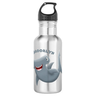 Bouteille D'eau Drôle mignon requin marteau dessin animé