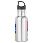 Bouteille D'eau Drôle Neoplasticisme en bois style art (Dos)