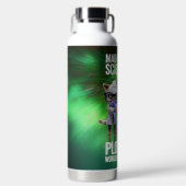 Bouteille D'eau Drôle scientifique de chat fou qui pillent la domi (Avant)