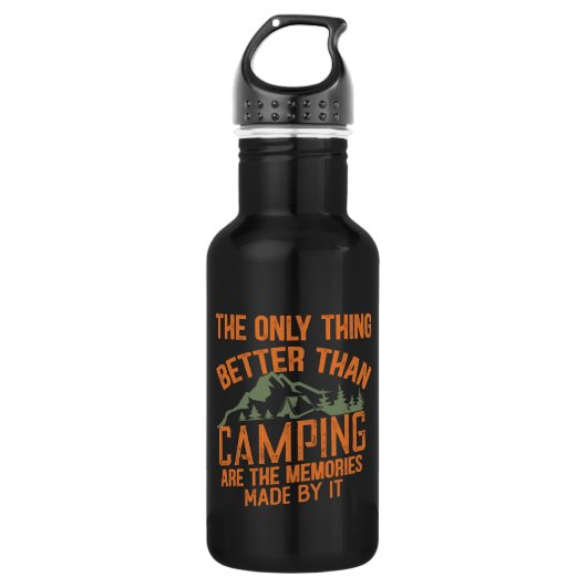 Bouteille D'eau Drôle slogan de camping été citations (Devant)
