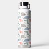 Bouteille D'eau Drôle Visage mignon Doodle Motif animal (Plage)