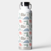 Bouteille D'eau Drôle Visage mignon Doodle Motif animal (Avant)