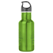 Bouteille d'eau du CMEC - 18 oz, vert avec logo de (Dos)