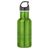 Bouteille d'eau du CMEC - 18 oz, vert avec logo de (Devant)