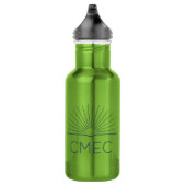 Bouteille d'eau du CMEC - 18 oz, vert avec logo de (Droite)