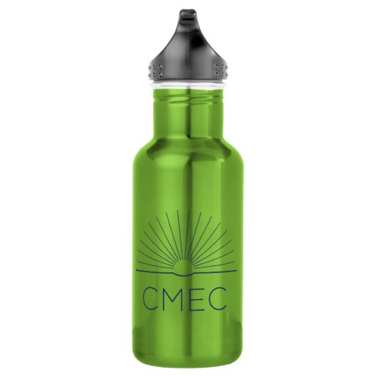 Bouteille d'eau du CMEC - 18 oz, vert avec logo de (Droite)