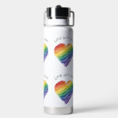 Bouteille d'eau du coeur à griffes arc-en-ciel (Arrière)