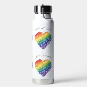 Bouteille d'eau du coeur à griffes arc-en-ciel (Gym)