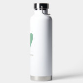 Bouteille d'eau du coeur blanc et vert de la menth (Droite)