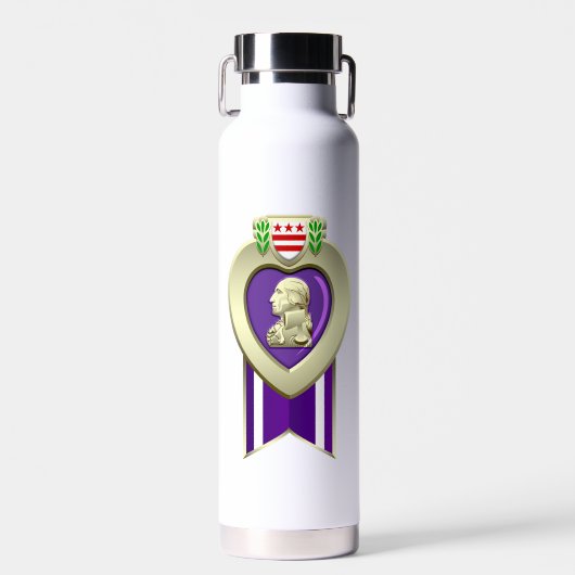 Bouteille d'eau du coeur pourpre (Avant)