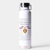 Bouteille d'eau du coeur pourpre (Arrière)