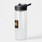Bouteille d'eau du défi de typographie jaune noir (Gauche)