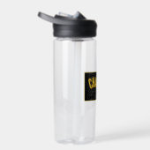 Bouteille d'eau du défi de typographie jaune noir (Droite)