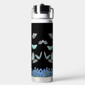 Bouteille d'eau du jardin papillon fleur sauvage (Arrière)