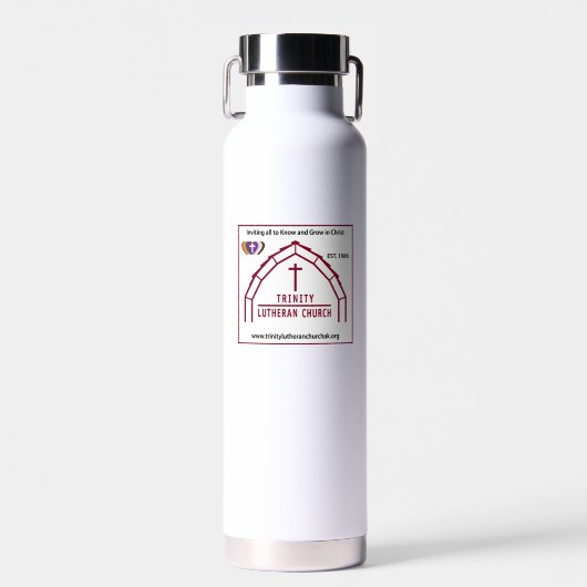 Bouteille d'eau du logo Trinity (Avant)