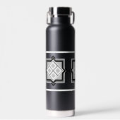 Bouteille d'eau du Motif Carré géométrique (Avant)