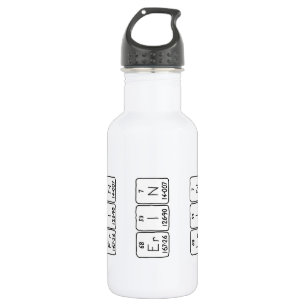 Bouteille d'eau du nom de table périodique Erin
