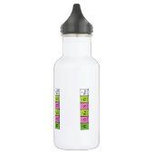 Bouteille d'eau du nom périodique de la table flor (Gauche)