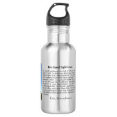 Bouteille d'eau du phare Erie Land (Devant)