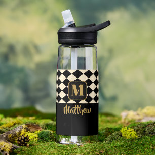 Bouteille D'eau Duo Black & Cream Custom Names